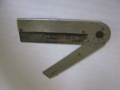 Vtg.  E.R. Johnson Rule Mfg. Co .  6  Folding Ruler Pat. Jan. 8 1907  NICE • $9.99