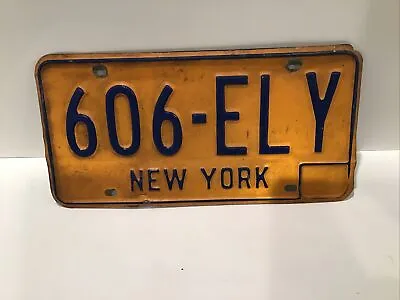New York Vanity License Plate 606-ELY Tag Vintage • $23.99