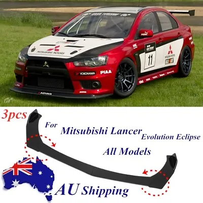 $39.69 • Buy For Mitsubishi Lancer Evolution Eclipse EVO Front Bumper Lip Spoiler Splitter AU