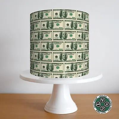 Dollar Money Cake Topper Border Strip Pattern Wrap Party Deco Edible Birthday • £6.49