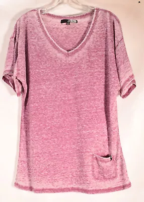 Volcom Womens V Neck T-Shirt Pink L • $20