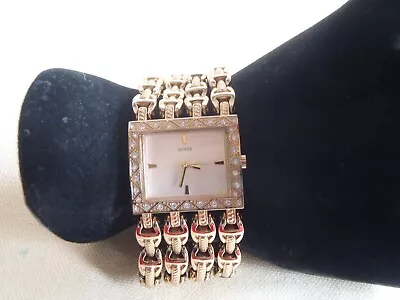 Guess U12611L1  Square Rhinestone  Women Wrist  Watch Linked Band • $19.99