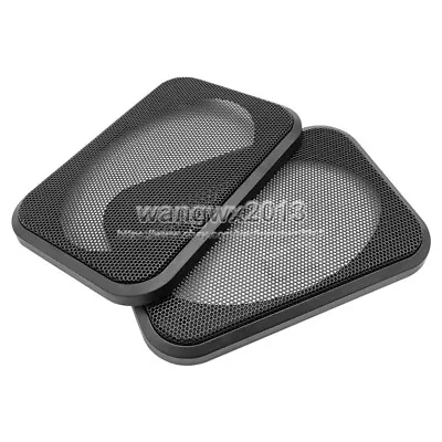 2x 4 X6  Inch Speaker Dust Cover ABS Decorative Circle Frame Metal Mesh Grill • $6.78