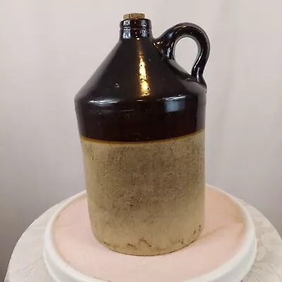 Vintage Stoneware Pottery Crock Whiskey Jug 1-Gallon • $59.99