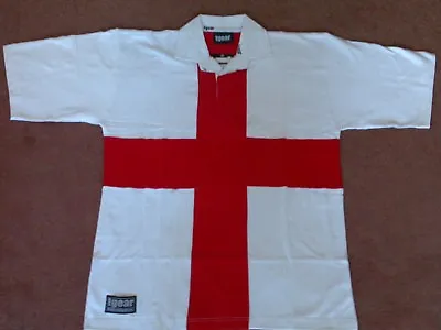 £9.99 • Buy ENGLAND ST George's Cross Combed Cotton Rugby Shirt For SUPPORTERS  And Stag Do