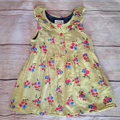 Mimi And Maggie Cotton Yellow Floral Dress 4T • $30