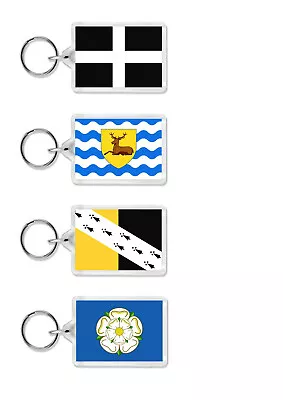 English Counties Flag Keyring / Bag Tag *Great Gift* • £5.19