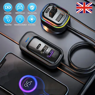 66W Fast Car Charger 6 Ports Multi USB PD TYPE C HUB Universal Socket Adapter UK • £12.14
