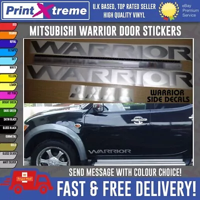 Mitsubishi L200 Warrior Side Door Decals Stickers Barbarian Trojan Mitsi X2 • $10.22