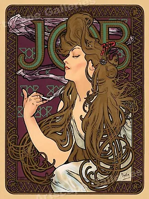 1890s Art Nouveau Job Rolling Paper Vintage Style Mucha Advertising Poster 20x28 • $16.95