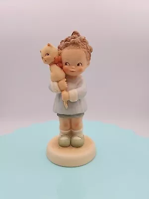 Lucie Attwell Figurine Memories Of Yesterday “HANG ON TO YOUR LUCK” Child & Cat • $7.99