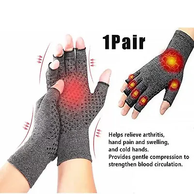 Anti Arthritis Compression Gloves Hand Support Pain Relief Gloves For Men Women • £4.99