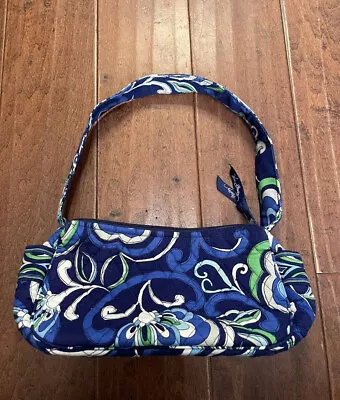 Vera Bradley Audrey Mediterranean Blue Purse Handbag Blue Green White EUC • $14.95