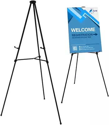 Lightweight Aluminum Telescoping Display Easel 70 Inches Black • $51.11