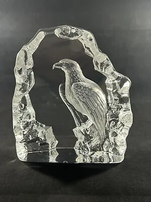 Mats Jonasson Lead Glass Crystal Eagle Sculpture Sweden Full Lead • $19.50