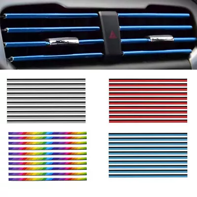 10x 20cm Car Air Vent Decoration Styling Ventilation Grille Trim PVC DIY Strips • £2.97