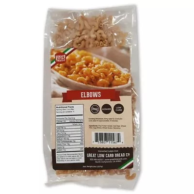 Low Carb Pasta Great Low Carb Bread Company 8 Oz. (Elbows) (Original Version) • £16.08