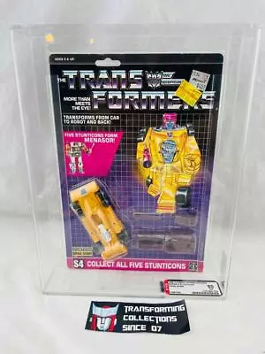 Transformers Original G1 1986 AFA 80 Dragstrip MOSC 75/85/90 • $1050