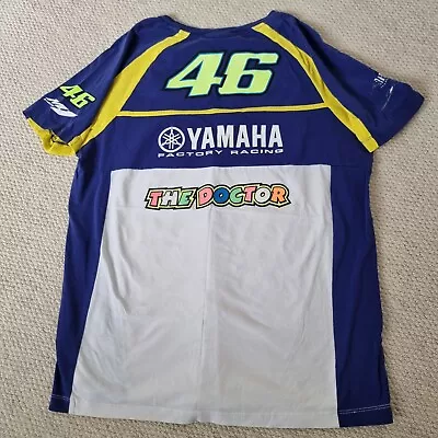 Yamaha Racing Mens Valentino Rossi 46 The Doctor XL S/S Tee T-Shirt Blue Yellow • £15