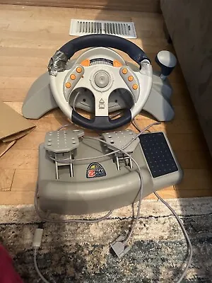 Sega Dreamcast Racing Wheel MC2 Mad Catz For Parts With Manual • $30