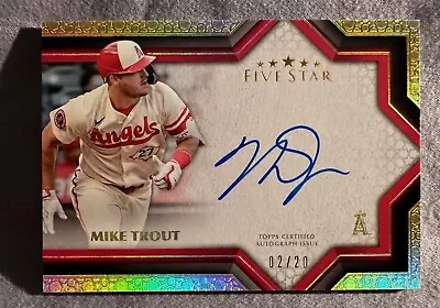 2023 Mike Trout Topps Five Star Signature Autographed Card #FSS-MT 2/20 • $150