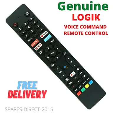 £14.70 • Buy *NEW* Genuine Logik L40AFE21 Voice TV Remote Control 