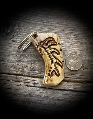 Elk Shed Deer Antler Keychain Whitetail Free Engraving • $26