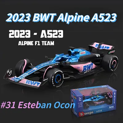 Bburago 1:43 2023 BWT Alpine A523 F1 Team #31 Esteban Ocon Diecast Model Car New • $27.49