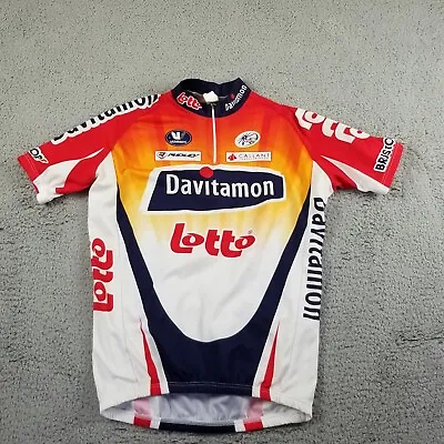 VERMARC Lotto Cycling Jersey Size Large 4 100% Polyster Made In Italy VTG • $34.92