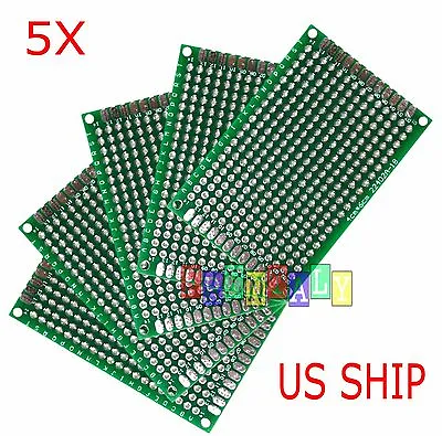 5pcs 4x6 Cm Double Side DIY Prototype Circuit Breadboard PCB Universal Board • $5.75