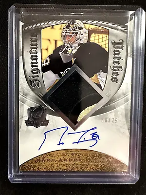 08/09 Ud The Cup Hockey Marc-andre Fleury Signature Patch On Card Auto # 58/75 • $179.99