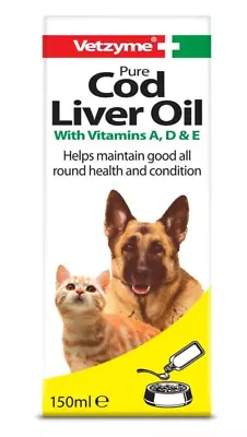 Vetzyme Cod Liver Oil | Dogs Cats | General Health BEST BEFORE 05/2024 • £7.99