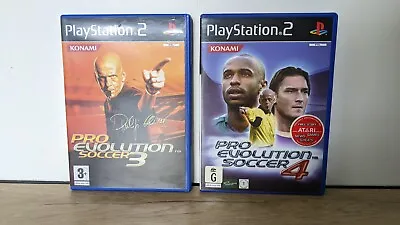 $14.95 • Buy Pro Evolution Soccer 3 & 4 Bundle Sony PlayStation 2 PS2 Game PAL + Free Postage