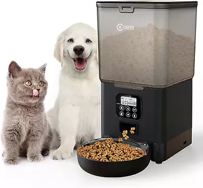 Automatic Cat Feeder 5.6L 4 Meals Per Day Pet Dry Food Dispenser Dual Power  • $41.99