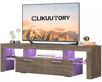 Clikuutory Modern LED TV Stand With Large Storage Drawer For 40 50 55 60 65 7... • $262.58