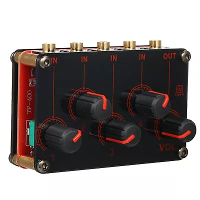 4-Channel Line Stereo Mixer Audio Mixer 4-in-1-out Passive Mixer Module N7Q2 • £19.92