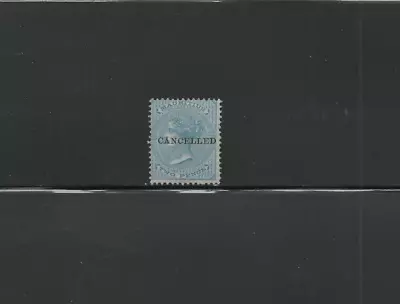 Stamps Mauritius Two Pence Blue Overprint CANCELLED.  MH • $5
