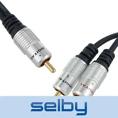 Quality Subwoofer Audio Cable 1RCA To 2RCA Y Splitter Cord Lead Gold Plated OFC • $13.95