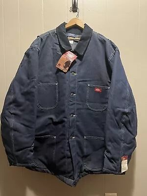 VTG Dickies Blanket Lined Chore Denim Jean Jacket 3XL Work Coat NWT 90s NOS • $99.99