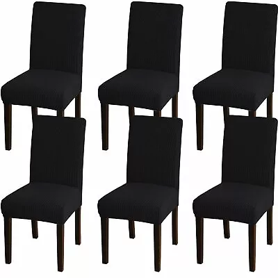 $26.85 • Buy 6 PCS Dining Chair Covers Spandex Cover Stretch Washable Wedding Banquet Party