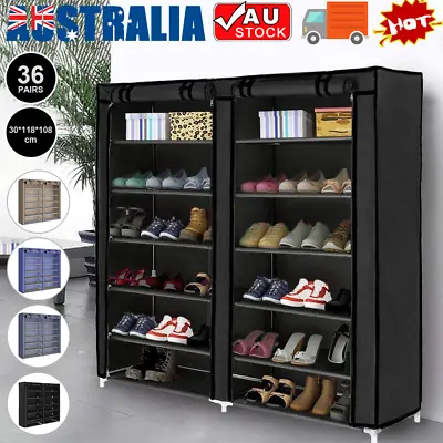 $18.85 • Buy Shoes Cabinet Storage Shoe Rack Portable Wardrobe Stand Organizer Shelf Display