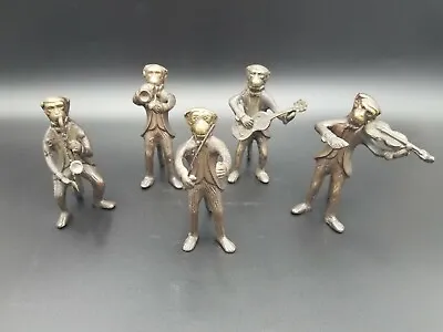 Antique Bronze Monkey Orchestra Set (5) • $130