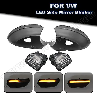 Sequential LED Turn Signal Side Mirror Lights For VW Beetle CC Passat B7 MK6 EOS • $59.39