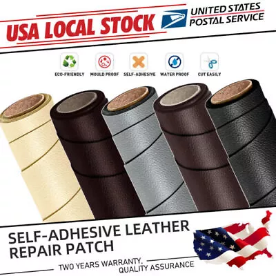Leather Patch Repair Tape Self-Adhesive Vinyl Leather Repair For Car Seats Sofa • $7.99