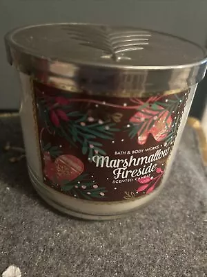 Bath & Body Works Marshmallow Fireside Large Scented 3 Wick Candle 14.5 Oz • $24.60