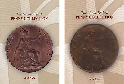 1854 - 1967 Great British Penny Victoria Coin Collection Album TWIN PACK [C] • £29.95