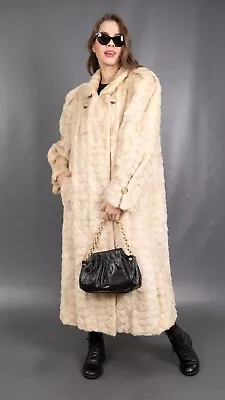 3370 Gorgeous Real Mink Coat Luxury Fur Extra Long Beautiful Look Size M • $150