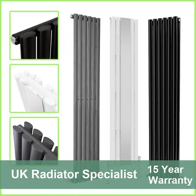 Vertical Designer Radiator Oval Column Tall Upright Central Heating Radiators UK • £43.99