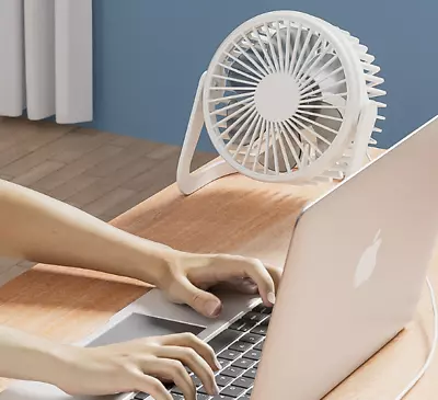 $15.99 • Buy Mini USB Desk Fan Small Quiet Personal Cooler USB Powered Table Fan Portable 