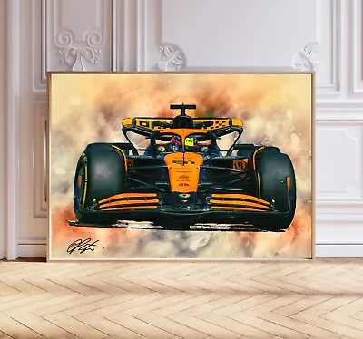 Oscar Piastri 2024 McLaren Formula 1 Car Poster Print Signed F1 Wall Art • £9.99